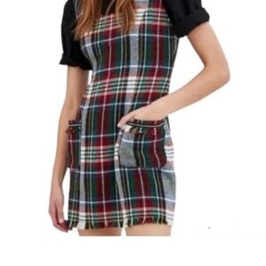 Zara Trafaluc plaid Tartan Mini Dress - Size XS
